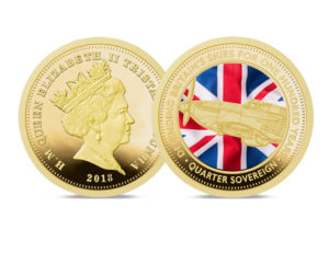 2018 Defence of Our Skies Colour Quarter Sovereign