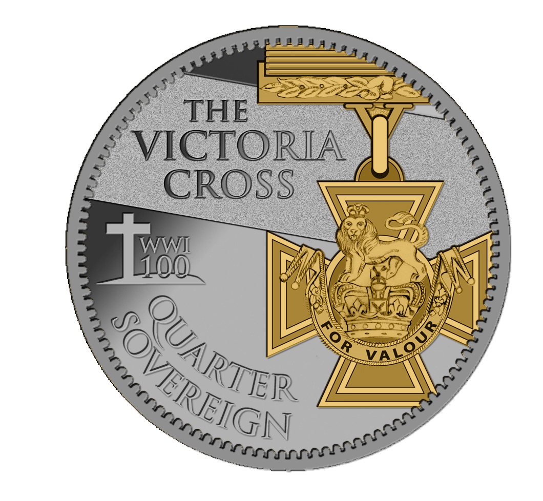 The 2018 Remembrance Gold Gallantry Quarter Sovereign v1 Hattons of