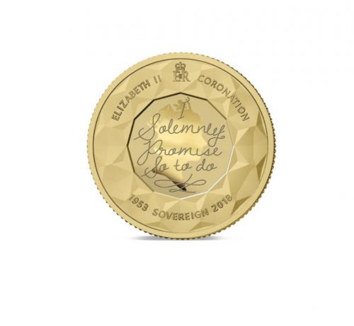 The 2018 Sapphire Coronation Jubilee Gold Sovereign.