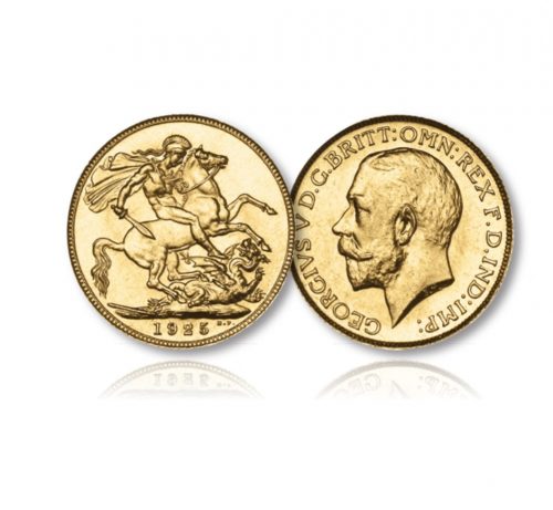 Image of King George V Gold Sovereign of the London Mint of 1925