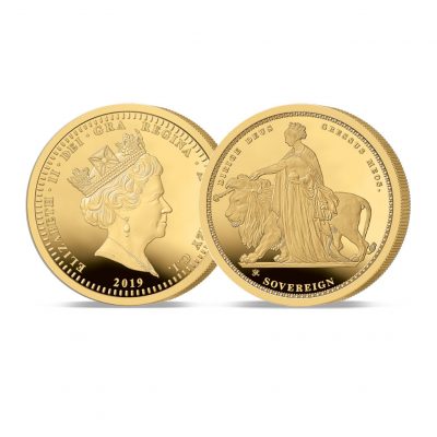 Image of The 2019 Queen Victoria 24 Carat Gold Sovereign