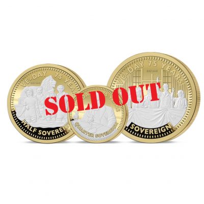 The VE Day 75th Anniversary Gold Prestige Sovereign Set- SOLD OUT