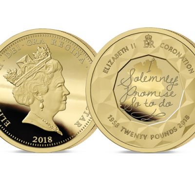 The 2018 Sapphire Coronation Jubilee Gold £20 Sovereign and free book