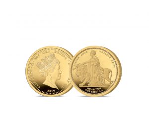 The Queen Victoria 24 Carat Gold Proof Quarter Sovereign