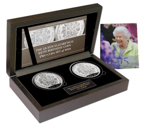 Queen Elizabeth II 2021 The 95th Birthday Commemorative Two Coin Set