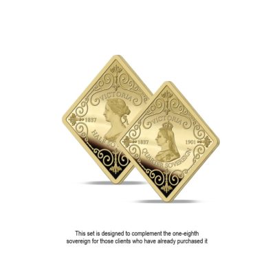 The 2022 Queen Victoria 125th Diamond Jubilee Anniversary Gold Fractional Infill Sovereign Set