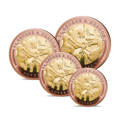 The 2022 St George and the Dragon Bi-Metallic Gold Prestige Sovereign Proof Set