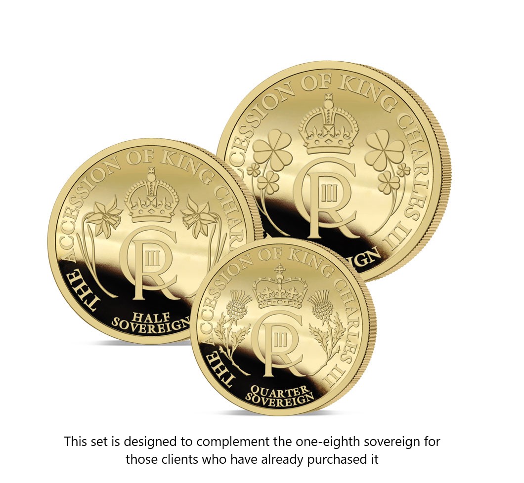 The 2023 King Charles III Accession Gold Prestige Infill Sovereign Set