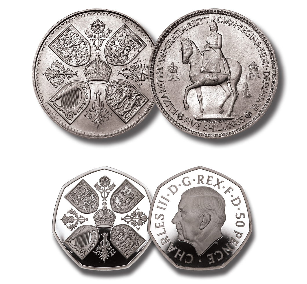 The King Charles III and Queen Elizabeth II Commemorative Firsts Coin Set of 1953 and 2022