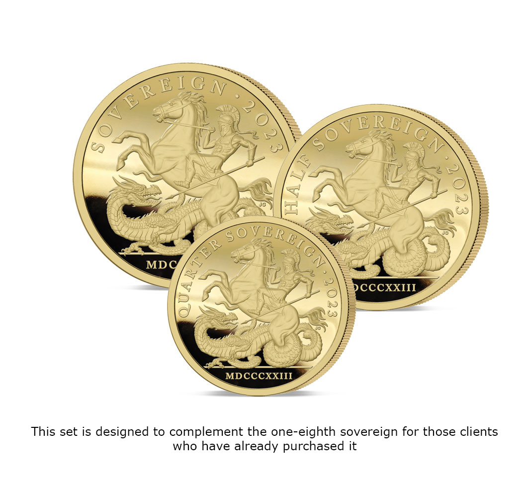 The 2023 Double Sovereign 200th Anniversary Gold Prestige Infill Sovereign Set