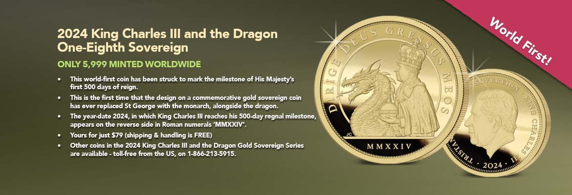 King Charles and the Dragon 1/8 Sovereign