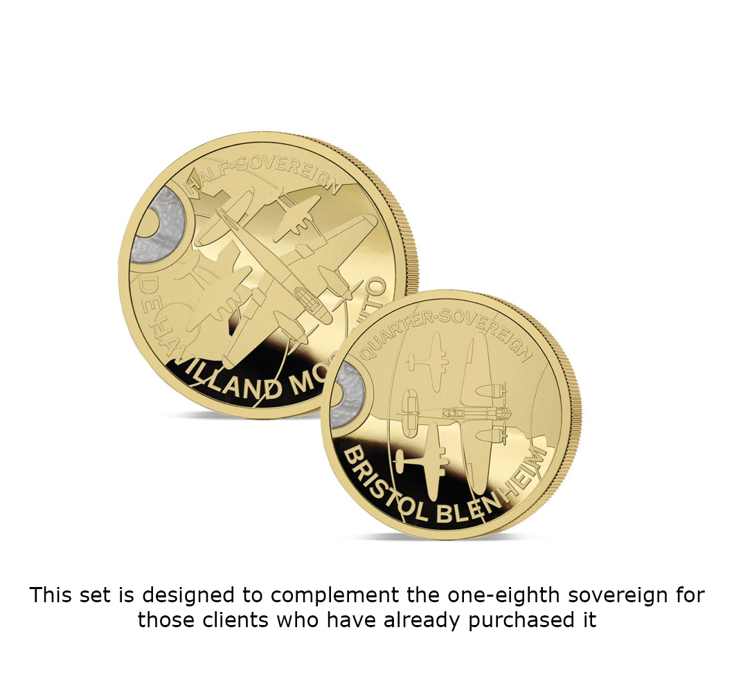 The 2024 Britain's WWII Aircraft Legends Gold Fractional Infill Sovereign Set