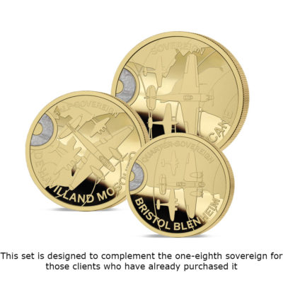 The 2024 Britain's WWII Aircraft Legends Gold Prestige Infill Sovereign Set