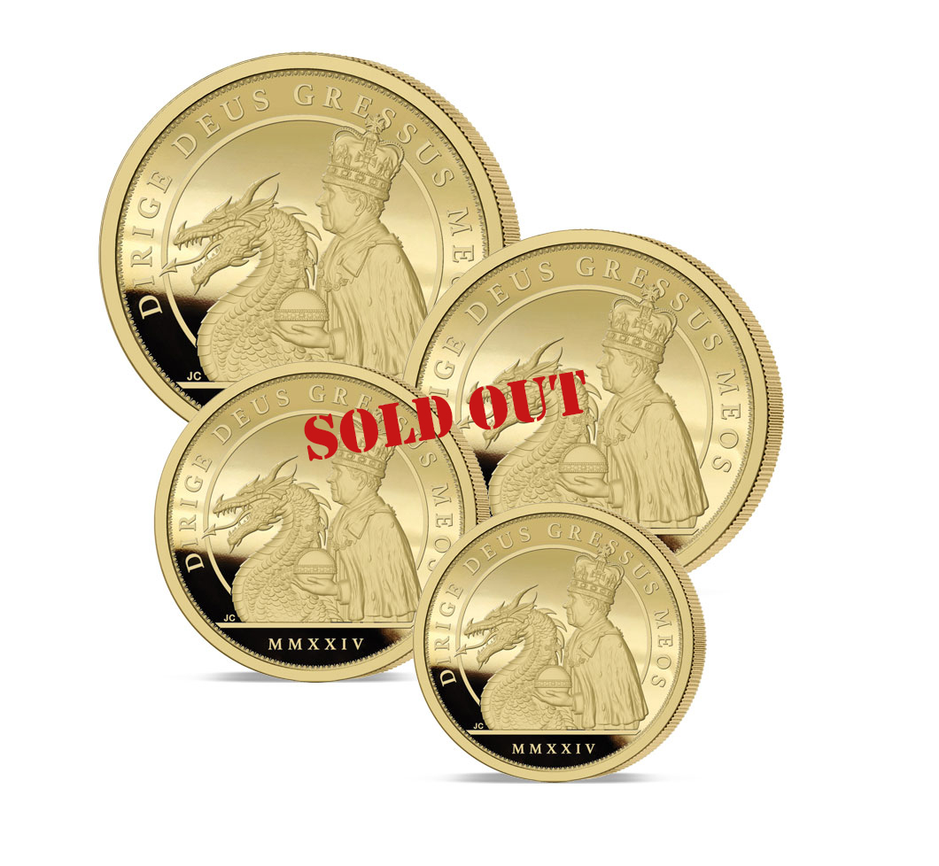 The 2024 King Charles and the Dragon Gold Prestige Sovereign Proof Set Sold Out