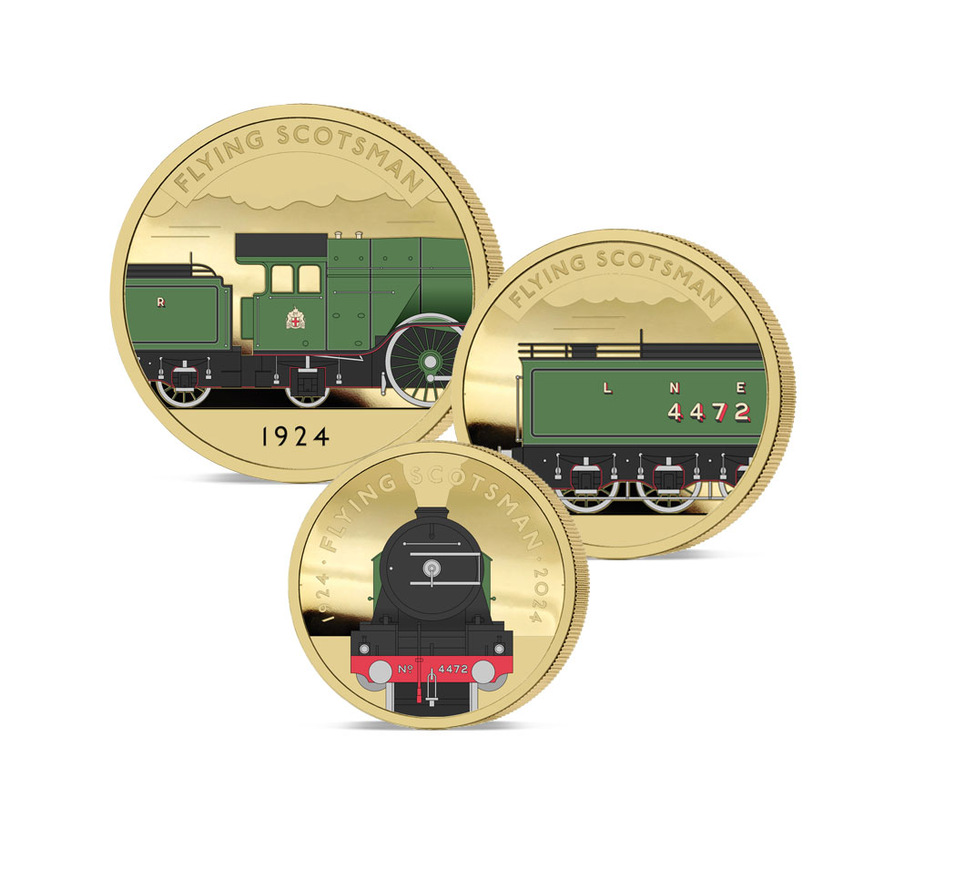 The 2024 Centenary of Flying Scotsman 4472 Gold Fractional Sovereign Set