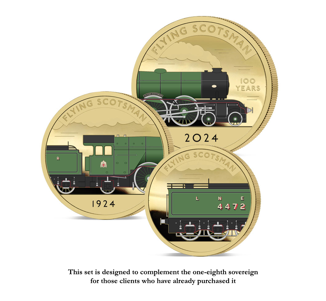 The 2024 Centenary of Flying Scotsman 4472 Gold Prestige Infill Sovereign Set