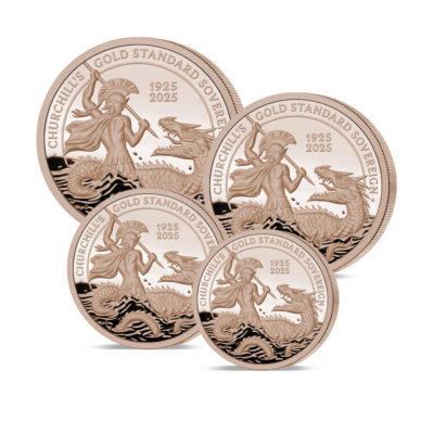 The 2025 St George Rose Gold Prestige Sovereign Proof Set