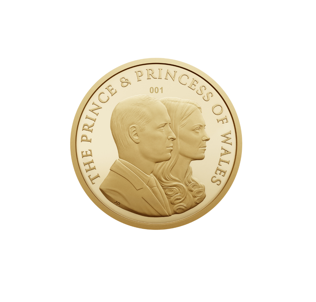 The 2025 Prince and Princess of Wales Matte Proof Gold Sovereign