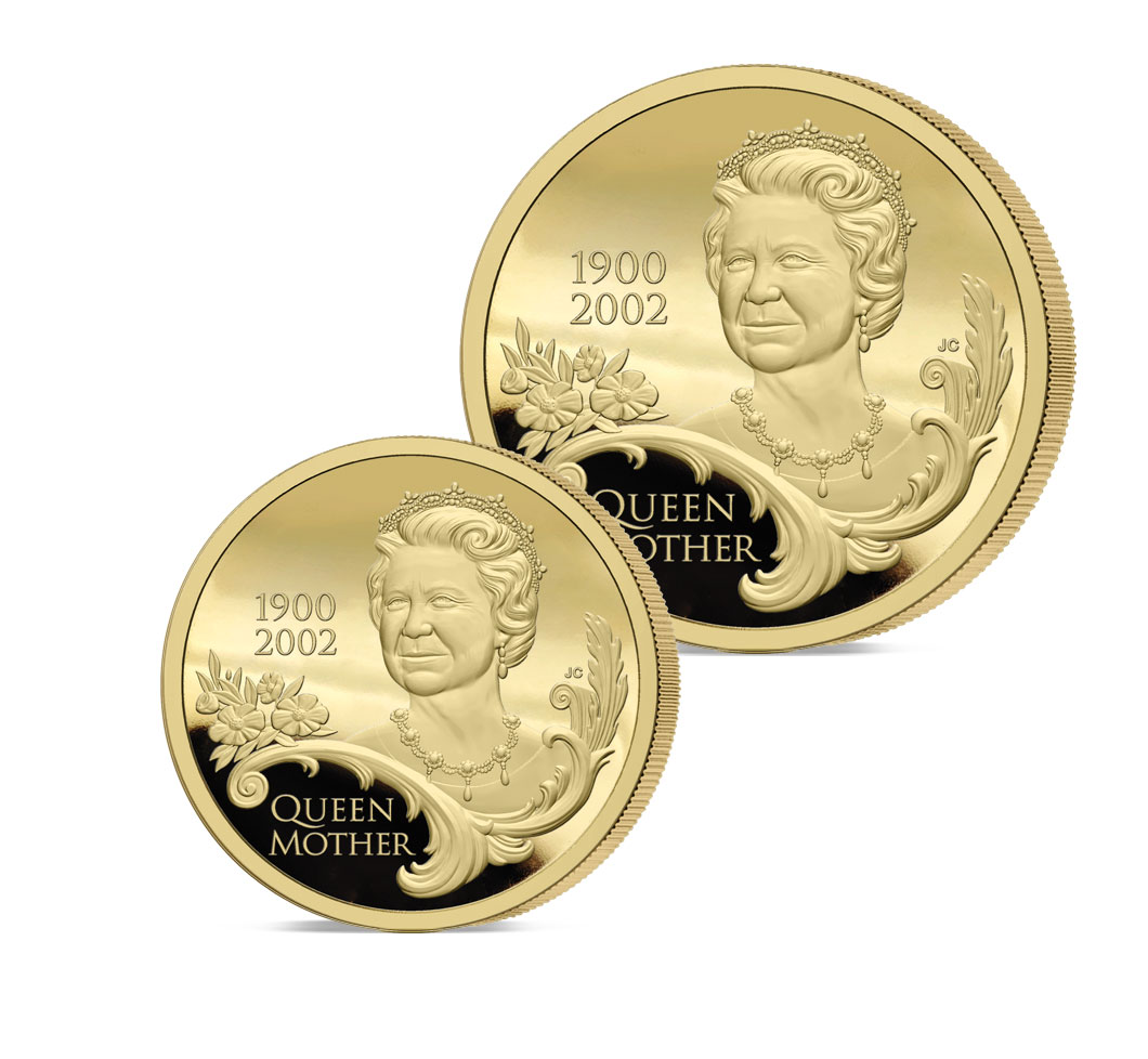 The 2025 Queen Mother 125th Anniversary Gold Five and One Sovereign Set