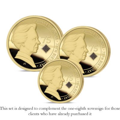 The 2025 Princess Royal 75th Birthday Gold Prestige Infill Sovereign Set