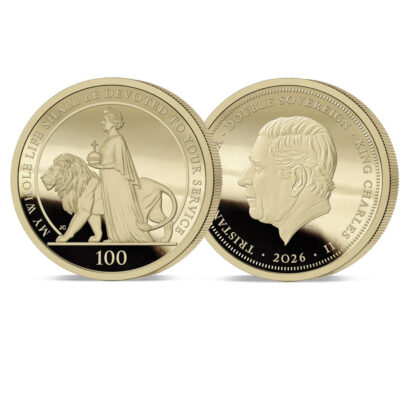 The 2026 Queen Elizabeth II and the Lion Platinum-Gold Double Sovereign