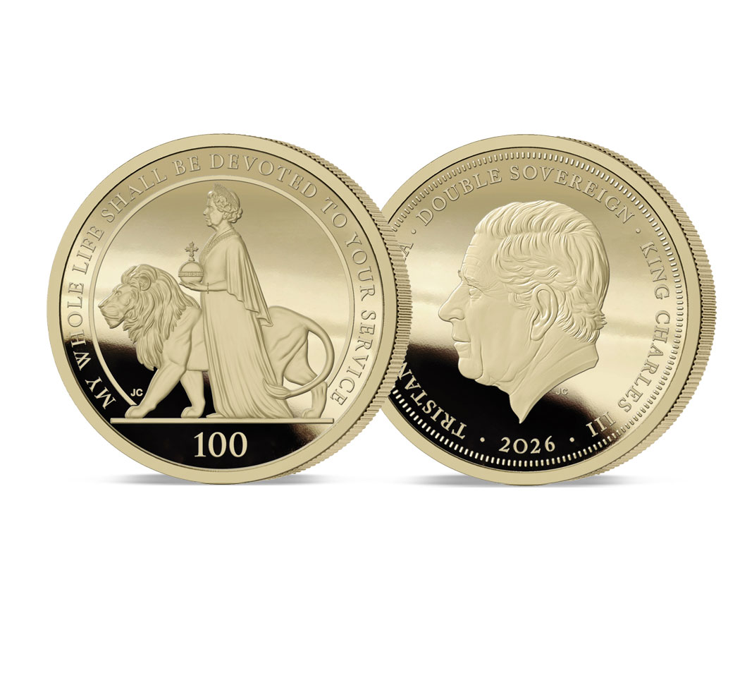 The 2026 Queen Elizabeth II and the Lion Platinum-Gold Double Sovereign