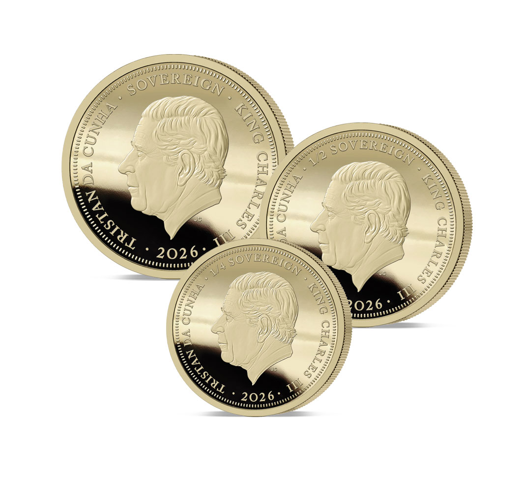 The 2026 Queen Elizabeth II and the Lion Platinum-Gold Prestige Infill Sovereign Set Obverse