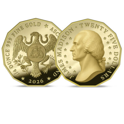 The 2026 13-Sided James Maddison 24kt Gold $25